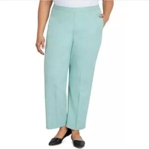 Alfred Dunner 18P Work Pants, Turquoise. New